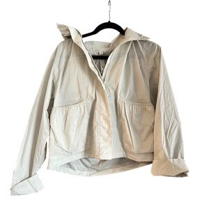 Lululemon Lightweight Hooded Jacket Beige Full Zip Snap‎ Closure